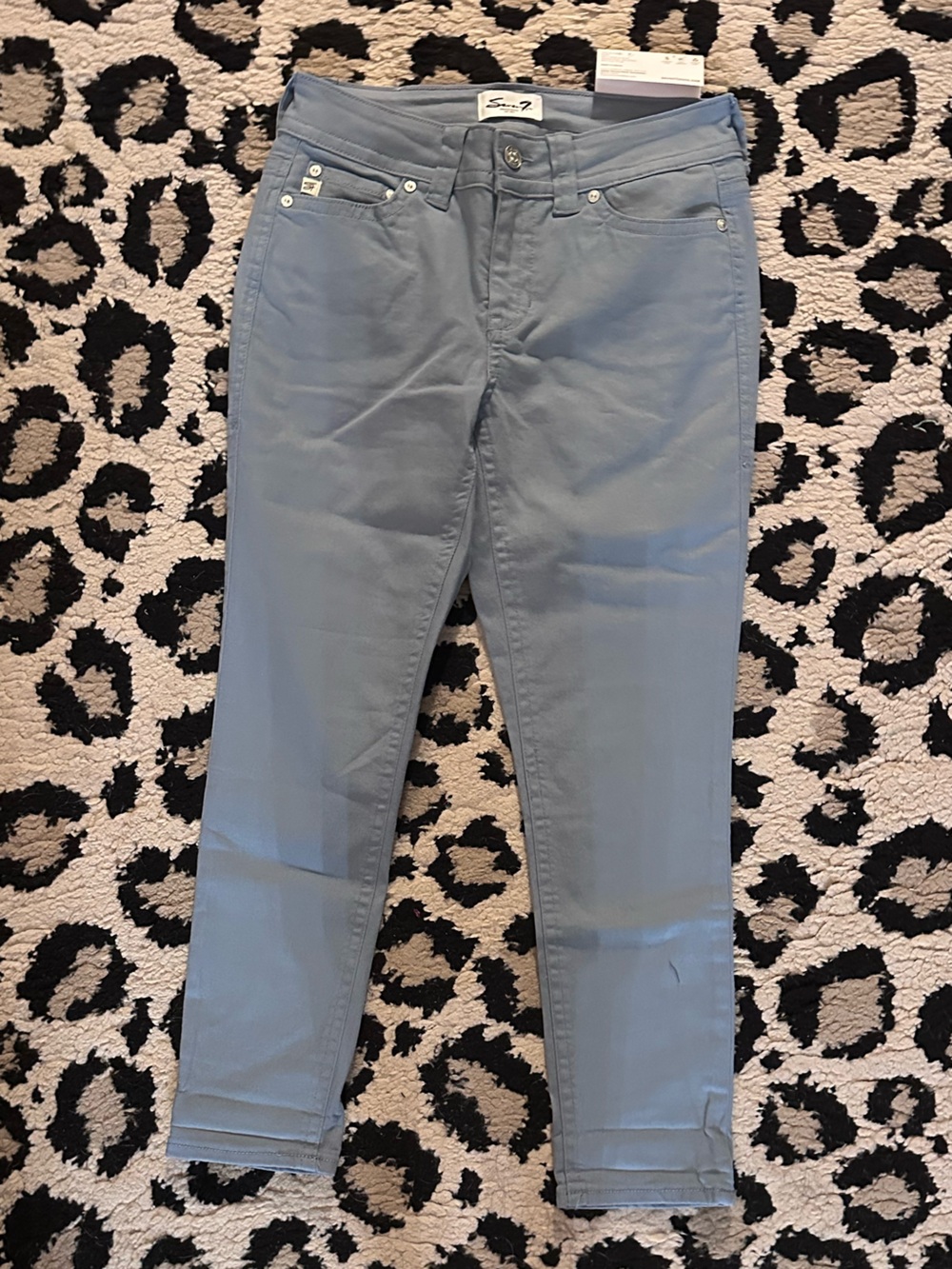 Women's High-Rise Cropped Slim Jeans in Light Blue